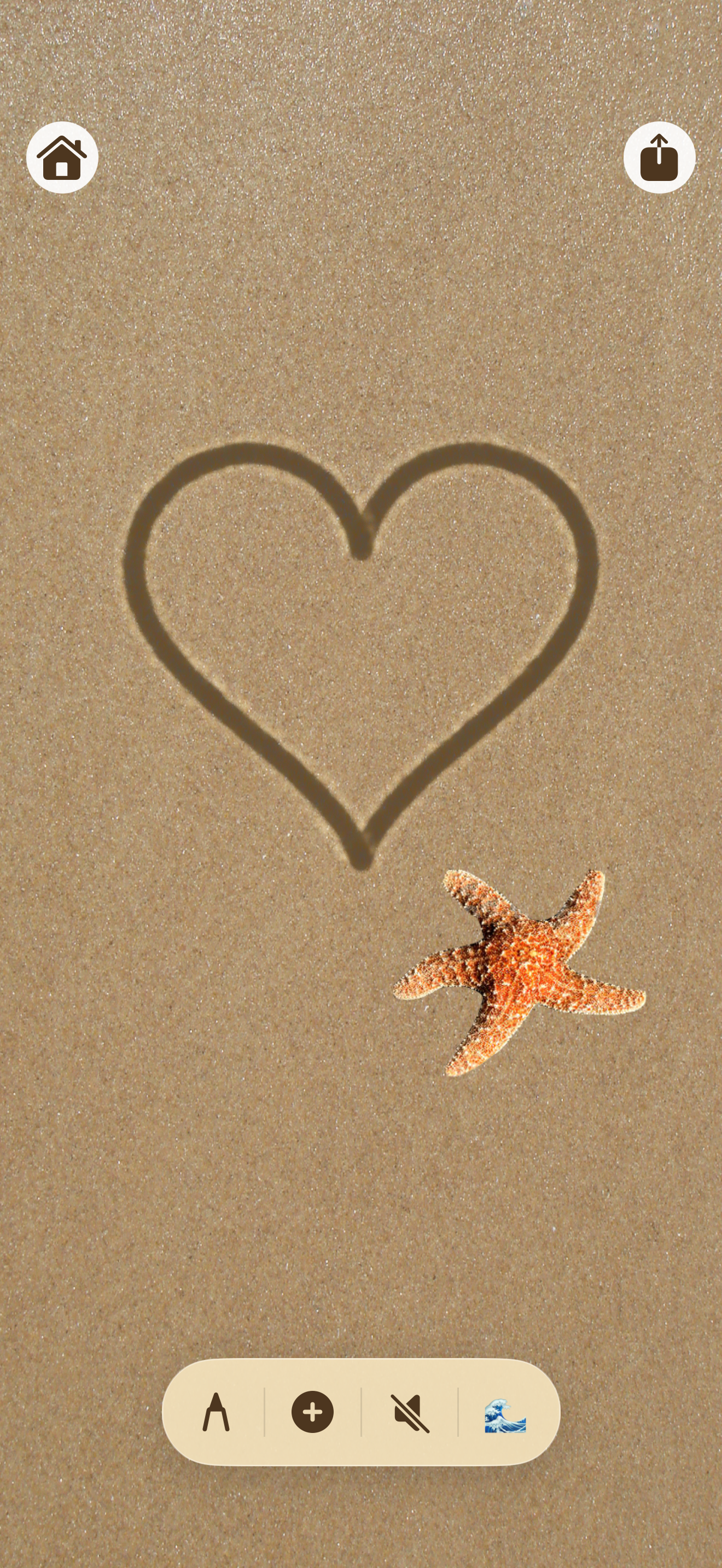 Sandbox Doodle iOS app — drawing in realistic sand on iPhone